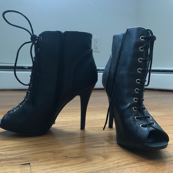 Zip-Up High Heel Booties - Picture 3 of 3